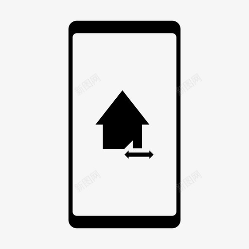 简易模式房屋手机svg_新图网 https://ixintu.com 简易 模式 房屋 手机 手机功能 图示 屏幕 幕上