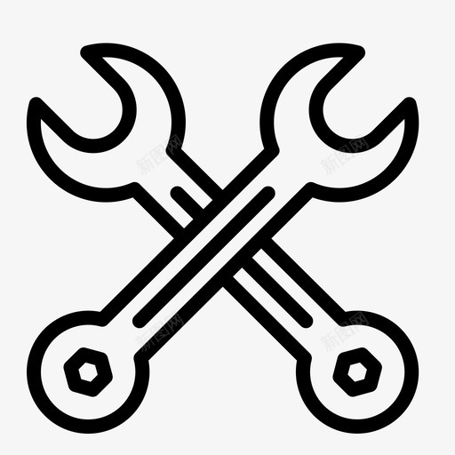 扳手建筑车库svg_新图网 https://ixintu.com 扳手 建筑 车库 修理 修理工 工具