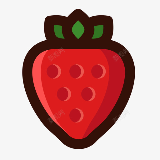 美食草莓svg_新图网 https://ixintu.com 美食 草莓