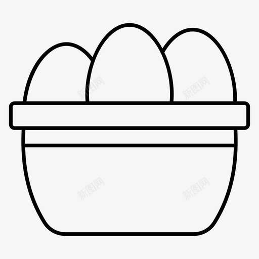 复活节碗蛋svg_新图网 https://ixintu.com 复活节 碗蛋 食物 节日 线图 图标