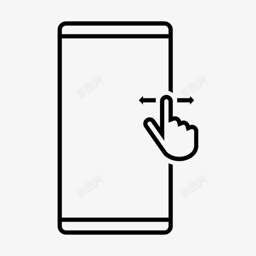 滑动点击手svg_新图网 https://ixintu.com 滑动 点击 移动电话 触摸 移动 设备 功能 概述