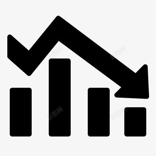 下跌趋势看跌图表svg_新图网 https://ixintu.com 图表 下跌 趋势 看跌 投资 金融