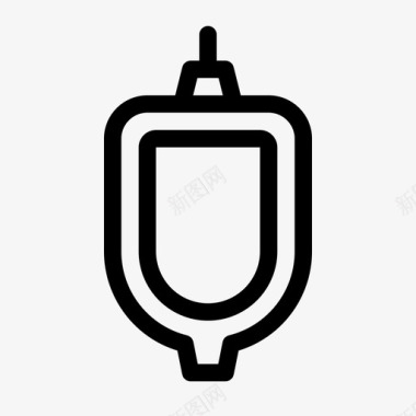 小便器卫生间卫生间洗漱用品001线图标