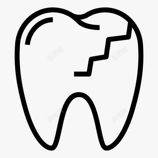 牙套裂纹裂牙svg_新图网 https://ixintu.com 牙套 裂纹 裂牙 牙科 牙医 托特 医疗