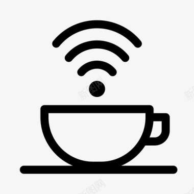 免费wifi咖啡厅热点图标
