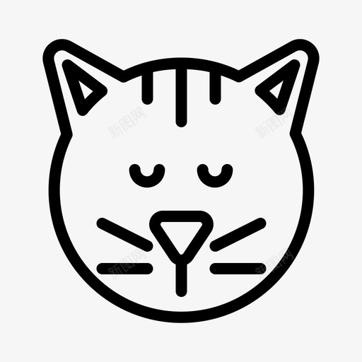 如释重负猫表情符号svg_新图网 https://ixintu.com 表情 符号 如释重负 笑脸