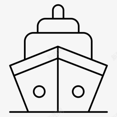 船游轮轮船图标