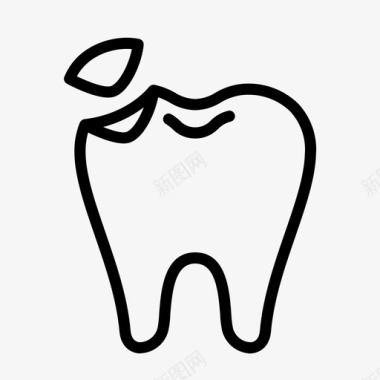 牙齿填充牙医替换图标