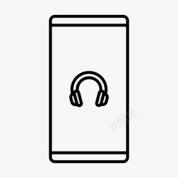 耳机盒上的屏幕上的耳机音频耳机高清图片