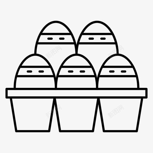 复活节装饰鸡蛋svg_新图网 https://ixintu.com 复活节 装饰 鸡蛋 食物 节日 线图 图标
