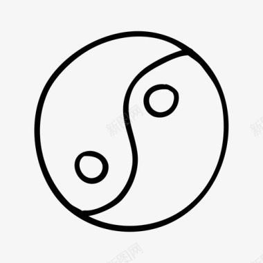 阴阳中国圆圈图标