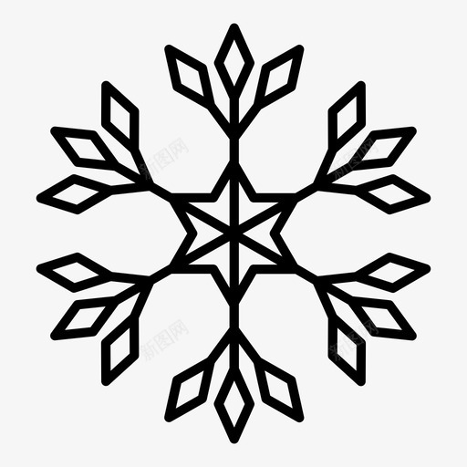 雪花冰冻冰svg_新图网 https://ixintu.com 雪花 冰冻 冻冰 冬天