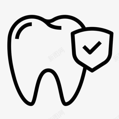 健康的牙齿牙齿牙医图标