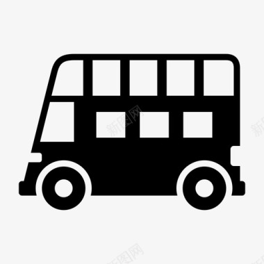双层巴士运输车辆图标