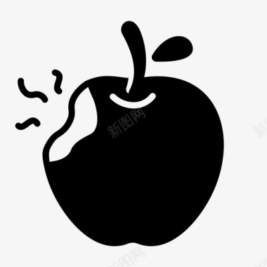 毒苹果咬水果图标