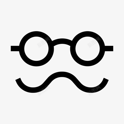 伪装玻璃眼镜svg_新图网 https://ixintu.com 伪装 装玻璃 眼镜 胡子 技术 杂项