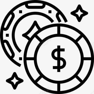 赌场筹码赌注硬币图标