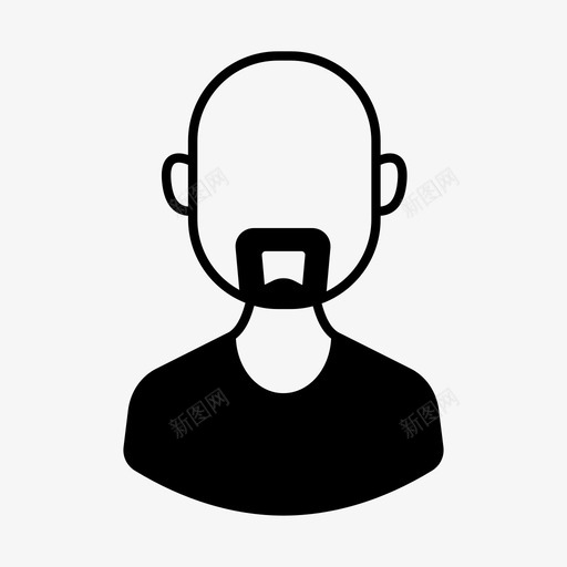 化身人秃头胡须svg_新图网 https://ixintu.com 化身 人化 秃头 胡须 千禧 一代 一代人 人物 雕文