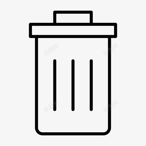 垃圾箱垃圾桶多媒体线svg_新图网 https://ixintu.com 垃圾箱 垃圾桶 多媒体