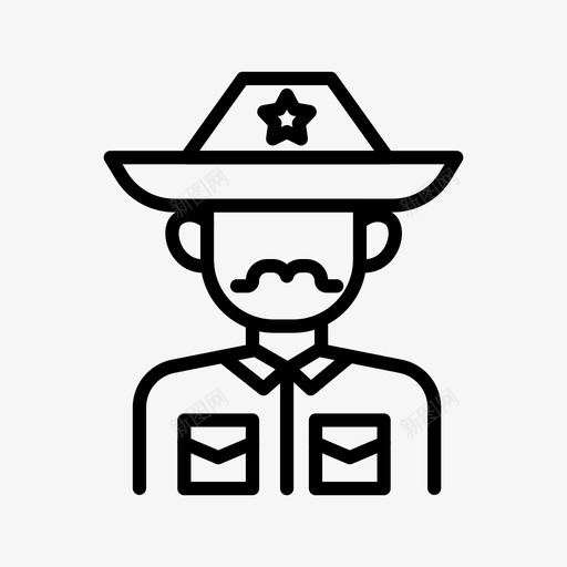 警长帽子警察svg_新图网 https://ixintu.com 警长 帽子 警察 西部 荒野