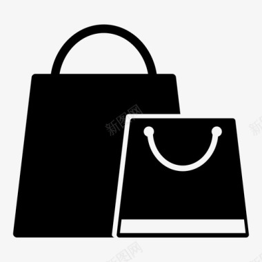 购物袋电子商务商场图标