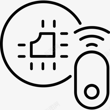 智能传感器控制信号图标
