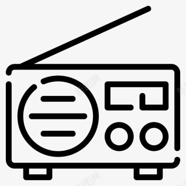 收音机收音机天线收音机盒图标