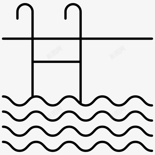 游泳池海洋轮廓图标svg_新图网 https://ixintu.com 游泳池 海洋 轮廓 图标