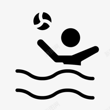 水球运动员奥运会图标