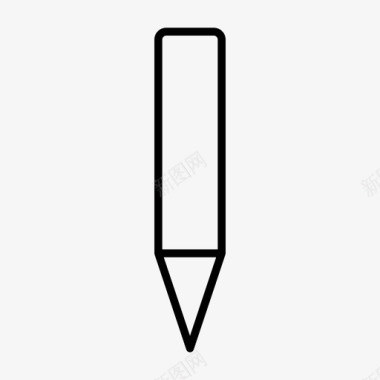 铅笔写字笔多媒体线图标