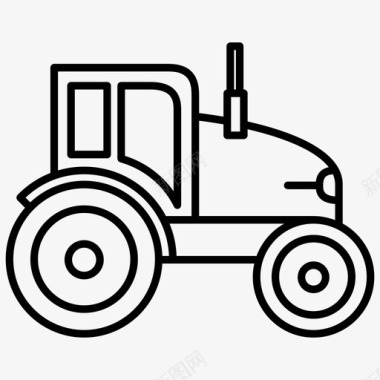 拖拉机农业耕耘机图标