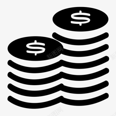 金融银行硬币图标