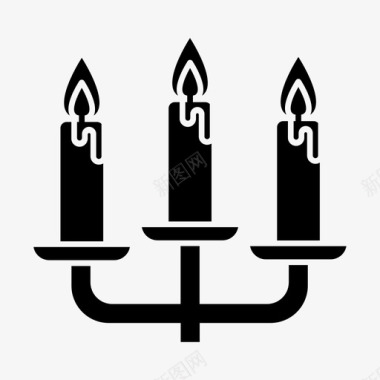 三支蜡烛复活节复活节兔子图标
