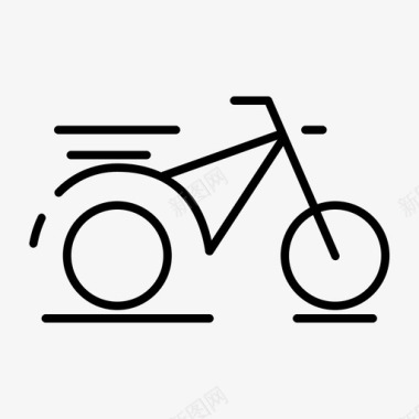 自行车骑自行车的小径图标