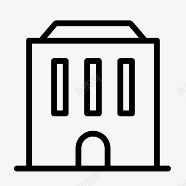 学校建筑商业图标