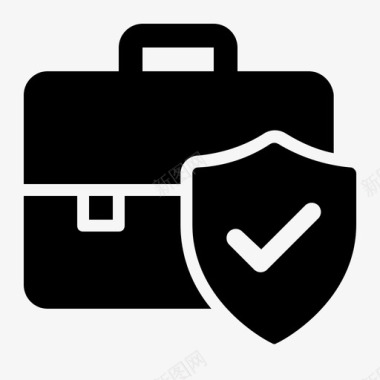文件保险箱公文包防护装置图标