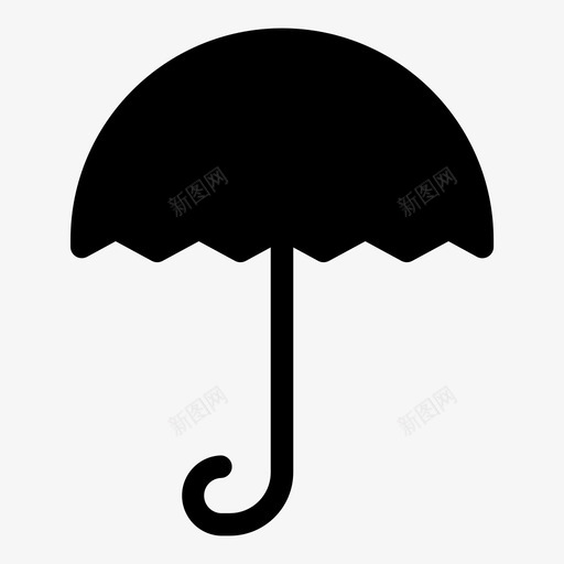 雨伞云朵细雨svg_新图网 https://ixintu.com 雨伞 云朵 细雨 雨雷 天气 天气图 图标