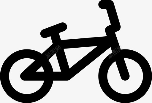 小轮车自行车泥土图标