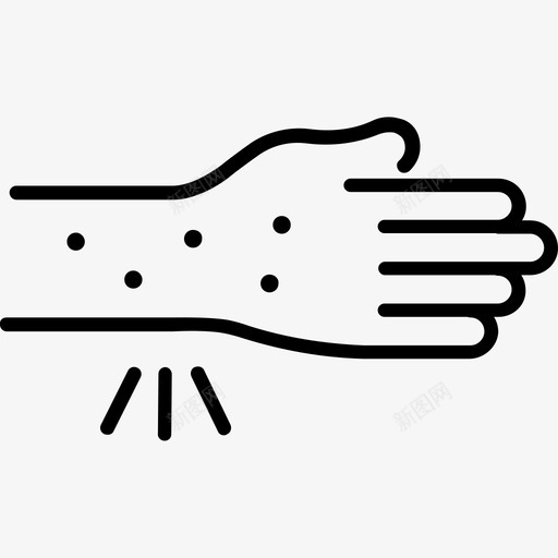 过敏疾病手svg_新图网 https://ixintu.com 过敏 疾病 皮疹