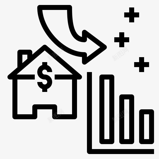损失分析房子svg_新图网 https://ixintu.com 财产 损失 分析 房子 钱财产 投资