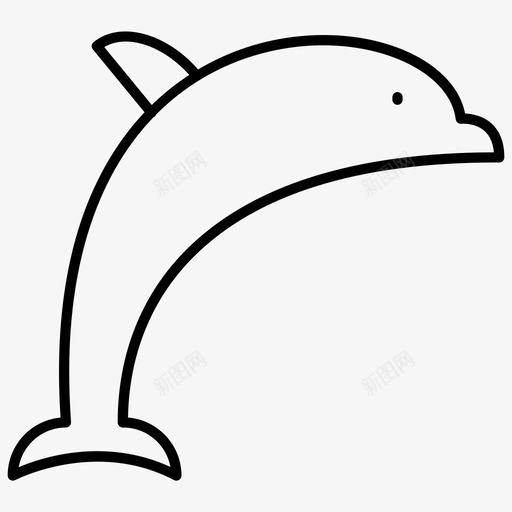 海豚动物潜水svg_新图网 https://ixintu.com 海洋 海豚 动物 潜水 鲸鱼