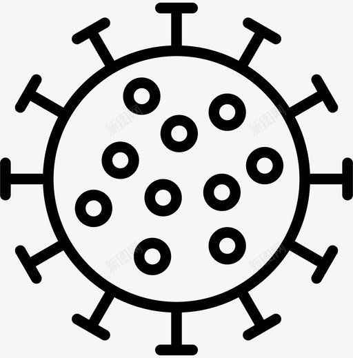 病毒冠状病毒感染svg_新图网 https://ixintu.com 病毒 冠状 感染 分子 流行 有机物