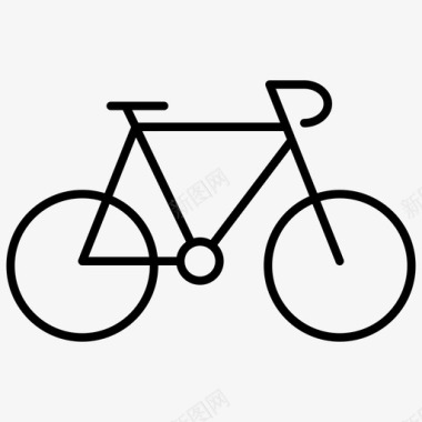 自行车比赛交通工具图标