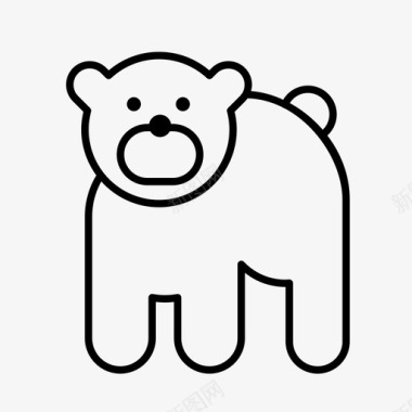 北极熊动物南极洲图标