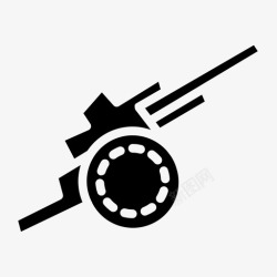 火炮图标防空火炮弹道高清图片