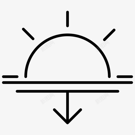 日落消失一天结束svg_新图网 https://ixintu.com 日落 消失 一天 结束 傍晚 气象 天气