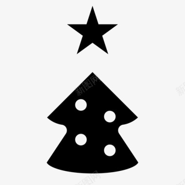 圣诞树装饰灯图标