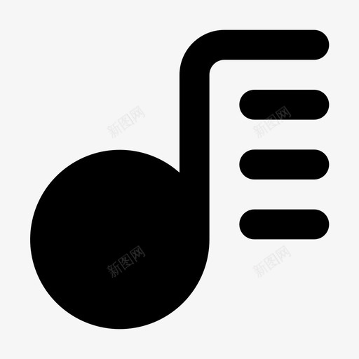 歌曲音频列表svg_新图网 https://ixintu.com 音乐 歌曲 音频 列表 播放列表 用户界面 播放器 界面 填充