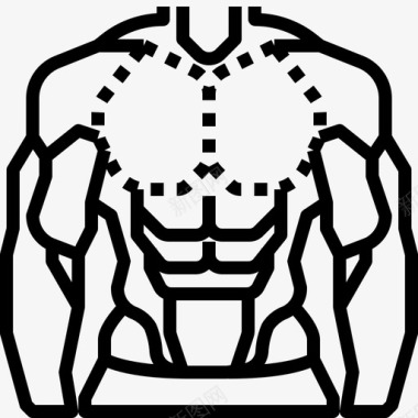 肌肉腹肌健身图标