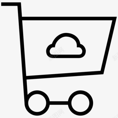 购物云购买商业和购物图标